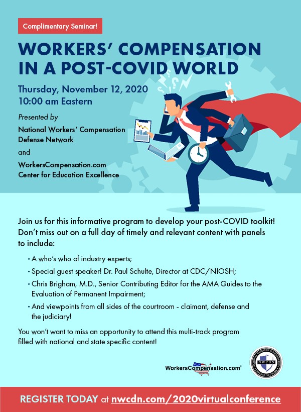 VIRTUAL SEMINAR Workers' Compensation in a Post COVID World